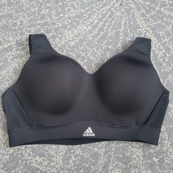 Adidas Supportive Sports Bra in Black - Picture 3 of 7